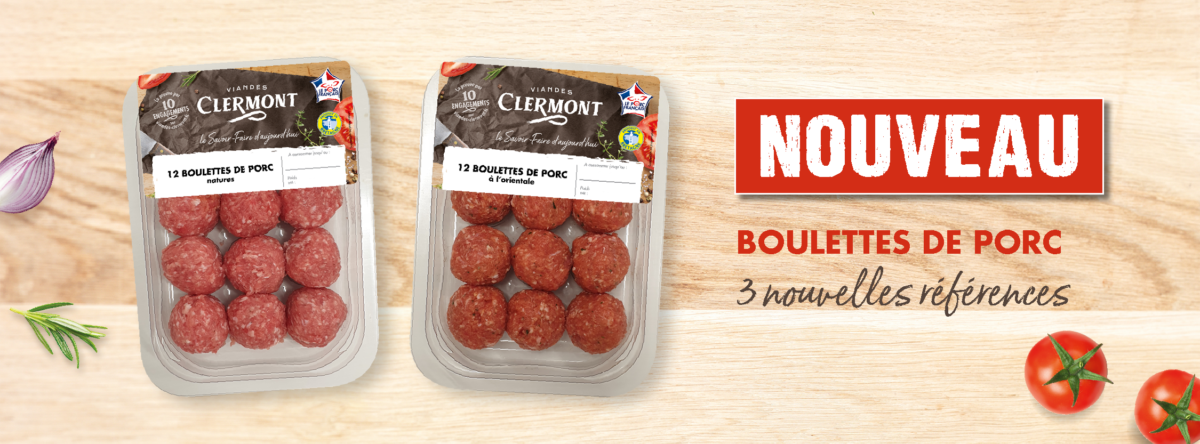 3 nouvelles recettes de boulettes de porc par Viandes CLERMONT