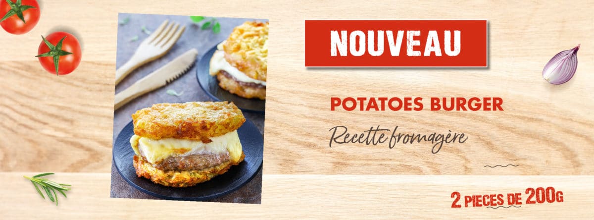 potato burger VIANDES CLERMONT