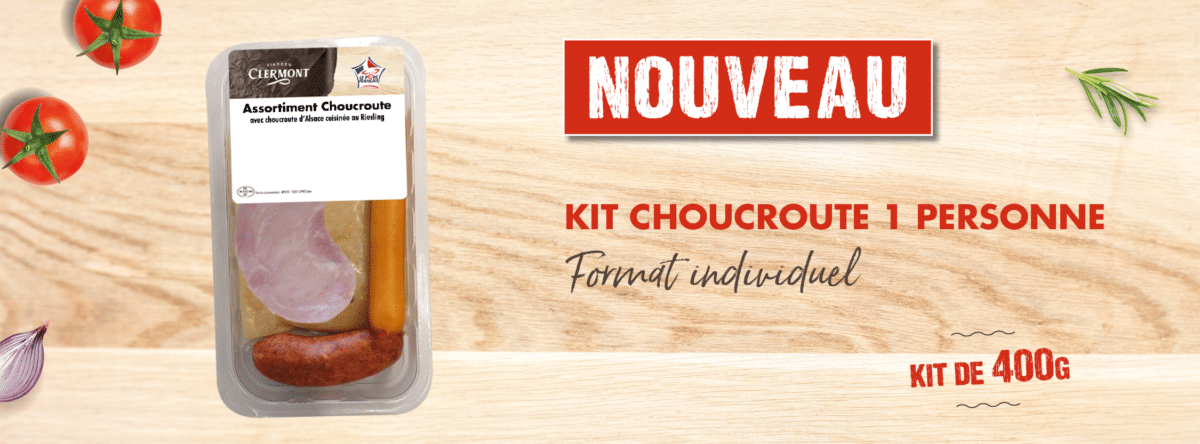 LE KIT CHOUCROUTE 1 PERSONNE viandes clermont
