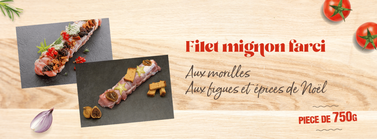 filets mignons de porcs élaborés