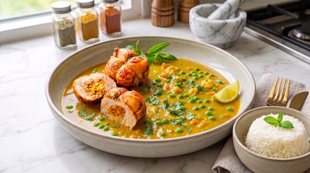 Paupiette de poulet cœur gourmand tandoori façon coco-curry